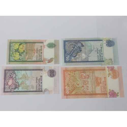 83 - Sri Lanka Republic Central Bank 1991 And 1992 10,20,50,100 Rupees Uncirculated Notes (4)