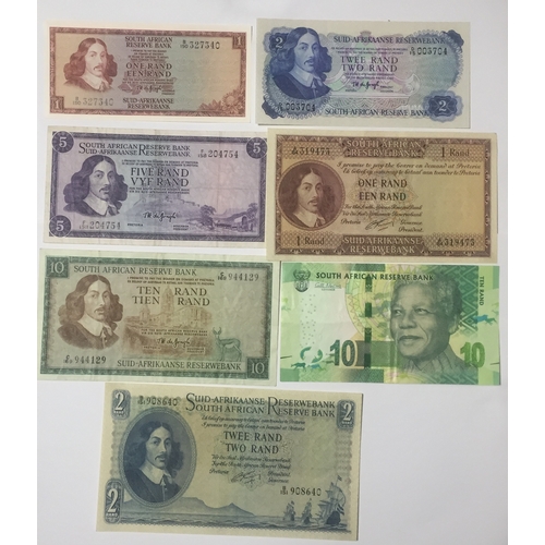 79 - Small Group Of South African Reserve Bank Rand,To Include 1,2,5,10 Rand Mostly Uncirculated (7)