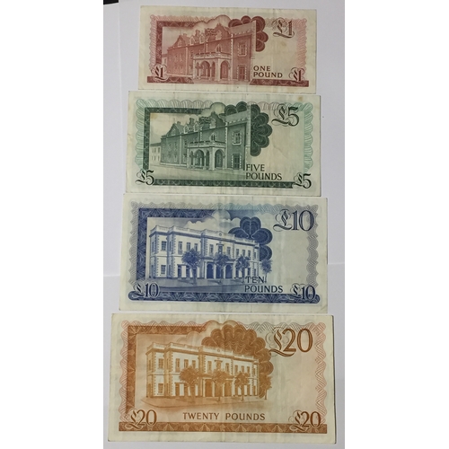 173 - Government Of Gibraltar 1 , 5 , 10 , 20 Pound Notes All In EXF Condition All 1975 .