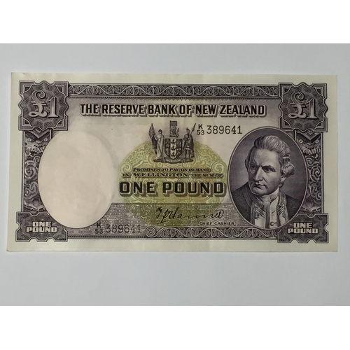 178 - The Reserve Bank Of New Zealand 2nd  Issue Pound System 1947 Uncirculated One Pound Note.