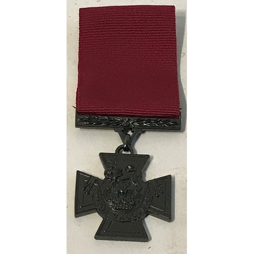 406 - Military Victoria Cross Replica WIth Ribbon 'For Valour'