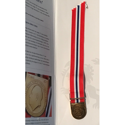 409 - Norwegian Mint Medal Of King Olav V 1903-1991