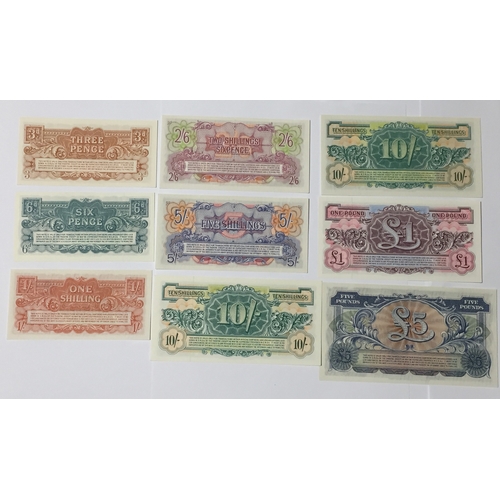 193 - British Armed Forces Special Voucher 2nd Series 1950 Full Set Plus To Include One Shilling ,Three Pe... 