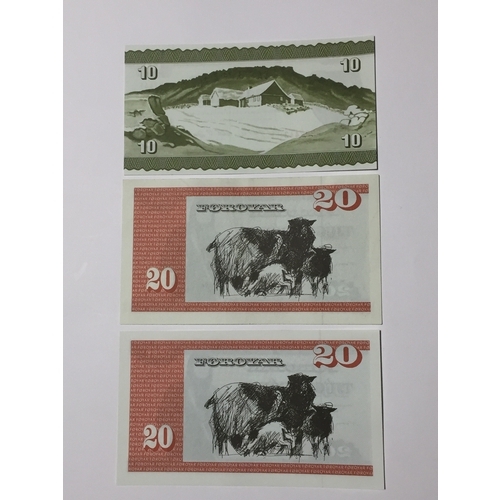 200 - Three Uncirculated Banknotes From the Faeroe Islands To Include 10 And 20 X 2 Kronur Notes All Uncir... 