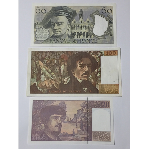 227 - French Provisional Issue Banknotes To Include 20 Francs 1993 , 50 Francs 1980 And A 100 Franc Note 1... 