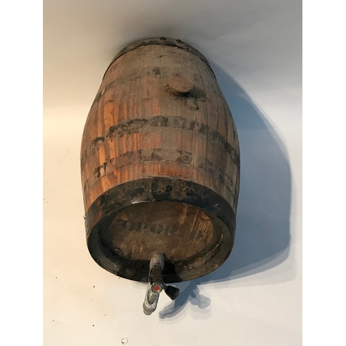 169 - Vintage Oporto Barrel With Tap Measures 35x19cm