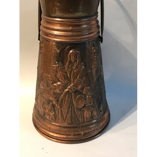 150 - Coal Scuttle With Decoration