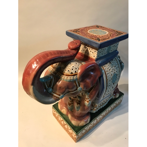 149 - Large Ceramic Elephant Seat