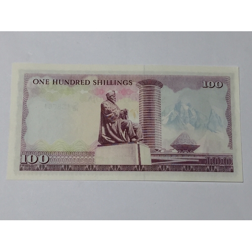 292 - Central Bank Of Kenya 4th Issue Kenyatta  1978. 100 Shilling Note In Uncirculated Condition.