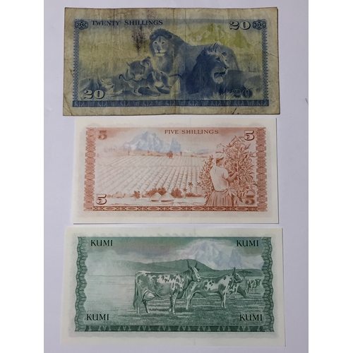 293 - Central Bank Of Kenya  3rd Issue Kenyatta Shilling  Notes  To Include The Last  Kenyatta Pair 5 & 10... 