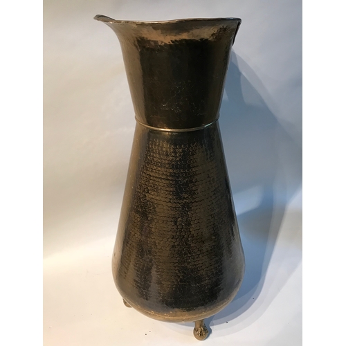 66 - Large Brass Umbrella Stand Water Jug  Measures 48cm High