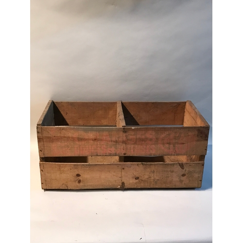 68 - Vintage Wooden Advertising Crate Measures 67x30cm