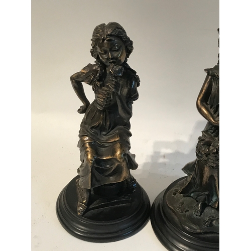 161 - 2 Bronze Figurines