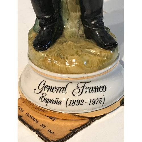 177 - Hand Painted Suaeda Made In Spain Porcelain Figure 'General Franco' España (1892-1975) Stands 29cm