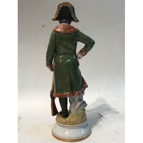 192 - Hand Painted Suaeda Made In Spain Porcelain Figure 'Foldat D' Infanterie Empire Francais 1792' Stand... 