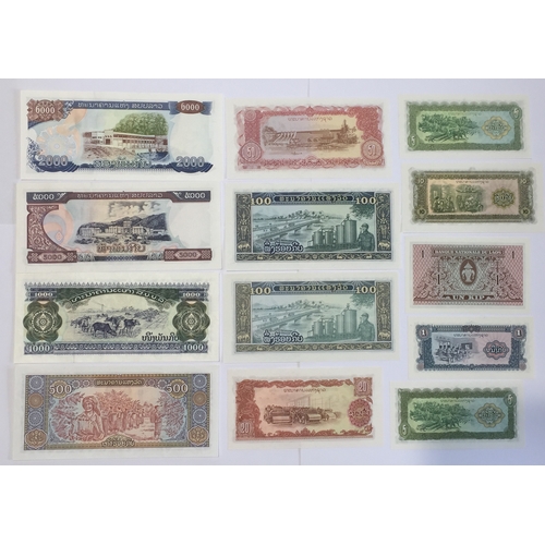 302 - Quantity Of Laos Peoples Democratic  Republic Kip Banknotes To Include Various Denominations 70,s 80... 