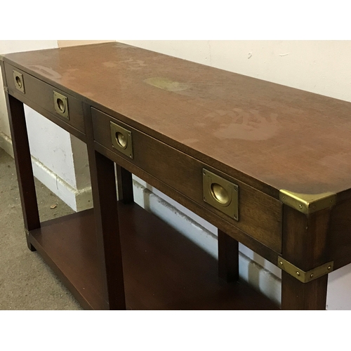 84 - Campaign Table With Drawers Measures 137x41cm