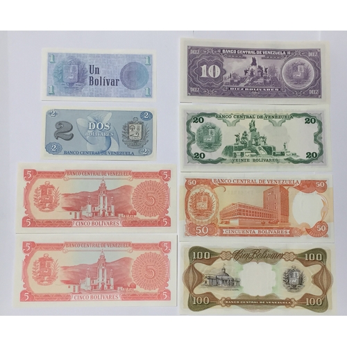 337 - Banco Central De Venezuela 1989 & 1992  Banknotes To Include 1 , 2 ,  5 X 2  , 10 , 20 , 50 , 100 Bo... 