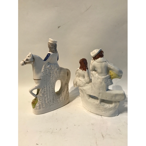 242 - 2 x Porcelain Ornaments To Include Prince On A Horse and One Other