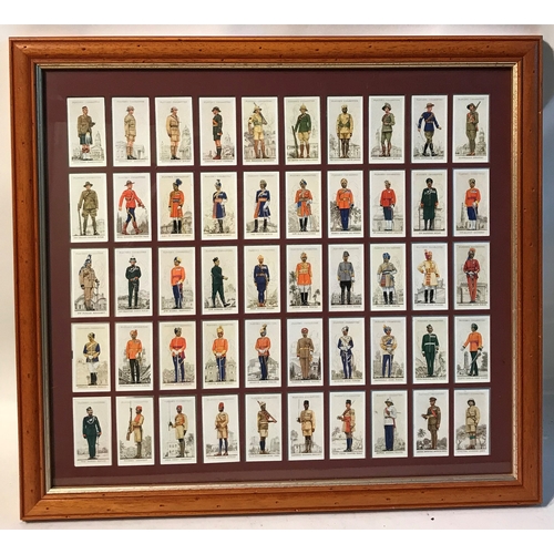 259 - Framed  military Cigarette Cards  Players