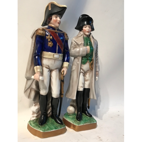 260 - 2 Porcelain Military  Figures