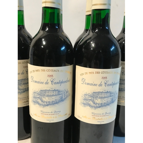 261 - 6 Bottles  Of Vintage Red  Wine 1995 Domaine De Canteperdrix