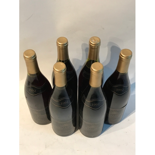 281 - 6 Bottles Of Vintage Burgandy Wine 1992 Clos La Capitaine