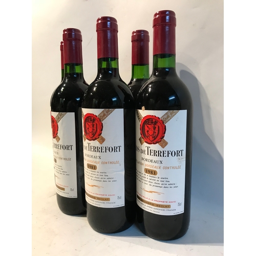 289 - 6 Bottles Of Red Vintage Wine 1998 Domaine Du Haut-Poulvere Tirecul