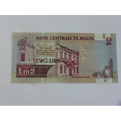 379 - Central Bank Of Malta 4th Issue 1967  2 Liri Banknote In Uncirculated  Condition  A15 .