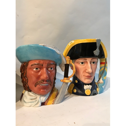 366 - Similar To Previous Lot 4 Character Jugs To Include 'Admiral Benbow, Admiral Robert Blake, Admiral L... 