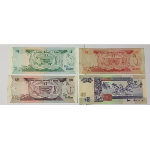 423 - Central Bank Of Belize And The Monetary Authority Of Belize 1980's 90's Banknotes To Include 1 UNC  ... 