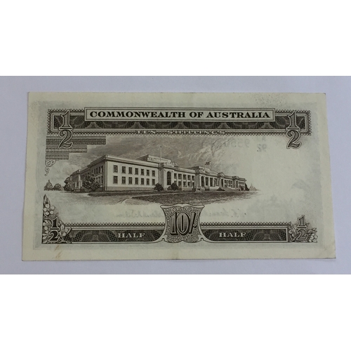 488 - Commonwealth Of Australia Ten Shilling Note In Uncirculated Condition.