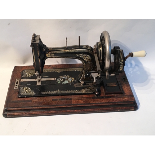 382 - Sewing Machine Named 'MOFFAT Opposite The Town Hall Yeovil'