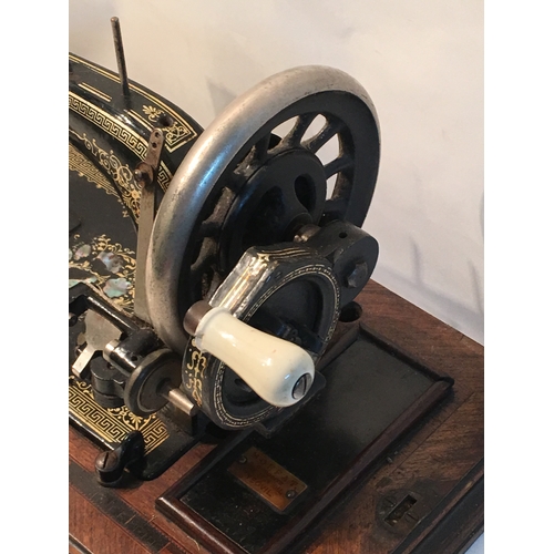 382 - Sewing Machine Named 'MOFFAT Opposite The Town Hall Yeovil'