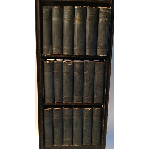 400 - Various Volumes Of Charles Dickens Books With Book Shelf