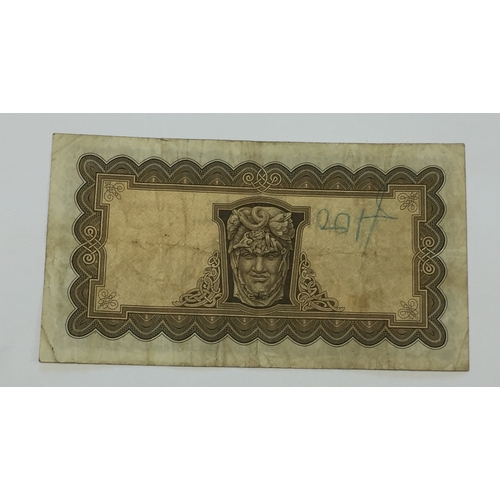 503 - Bank Of Ireland (Eire) Wartime Fiver . 1942 VF With Letter D Overprint Lady Lavery Design .