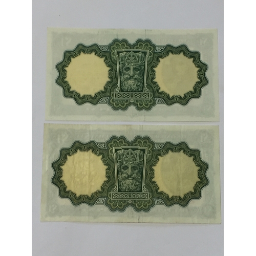 510 - The Central Bank Of Ireland . 2 X 1971 One Pound / Punt Notes 