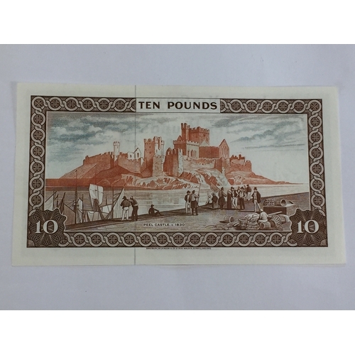 513 - Rare Isle Of Man Dawson 10 Pound Note In Uncirculated Condition