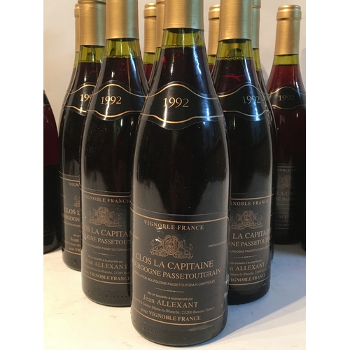 500 - 12 Bottles Of Vintage Burgandy Wine 1992 Clos La Capitaine