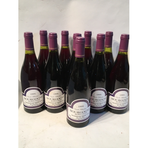 591 - 10 Bottles Of 1998 Bourgogne Wine