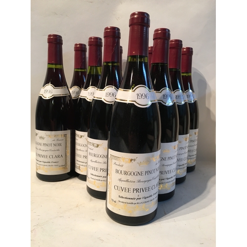 592 - 11 Bottles Of 1996 Bourgogne Pinot Noir