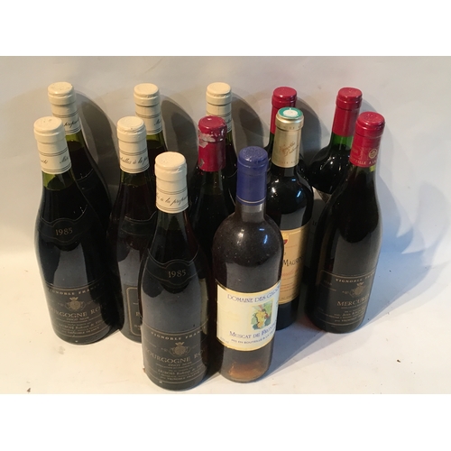 596 - 12 Bottles Of Mixed Vintage 1980's Wine