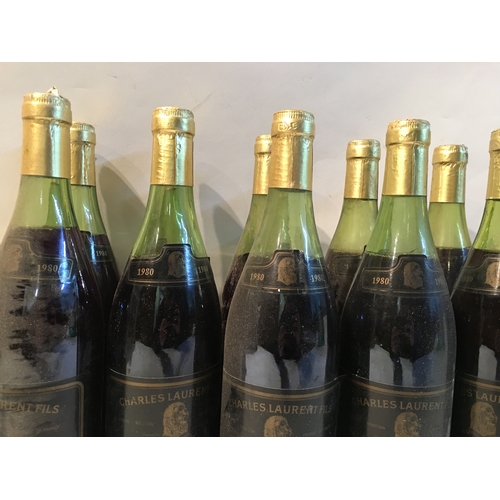 593 - 10 Bottles Of 1980 Charles Laurent Fils Cuvee Des Maines Bourgogne