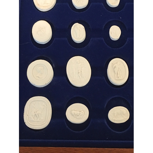 406 - Cased Quantity Of Over 40  Plaster Intaglios