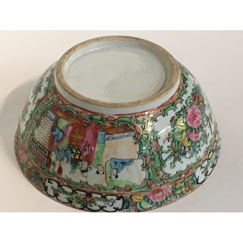 397 - Hand Painted Chinese Bowl With Immortal Decoration Measures  27.5cm