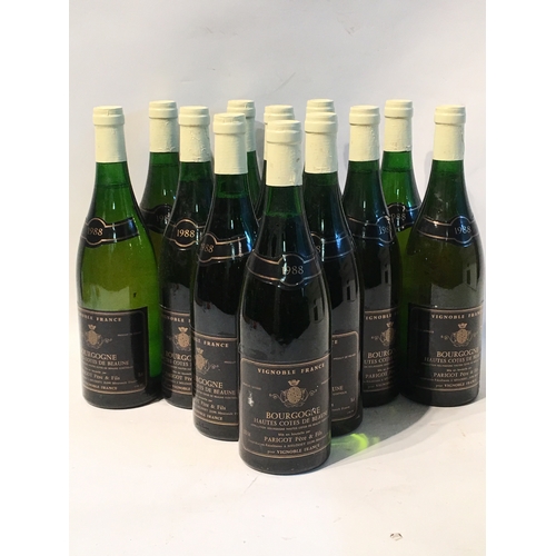 520 - 12 Bottles Of Vintage Burgandy Wine 1988 Clos La Capitaine