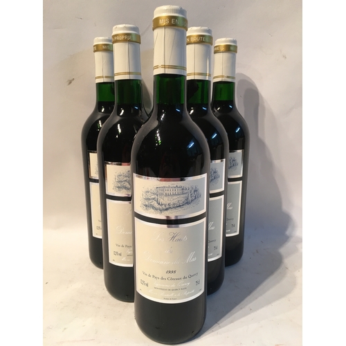 523 - 6 Bottles  Of Vintage Red  Wine 1998 Domaine De Mas