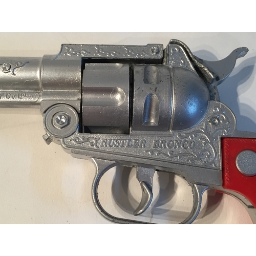 194 - The Crescent Toy Company Rustler Bronco Pistol Vintage Childs Toy Cap Gun