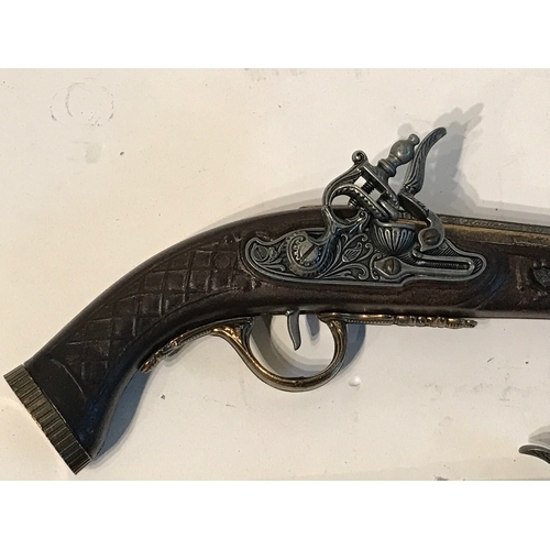 211 - Pair Of  Replica Flintlock Pistols