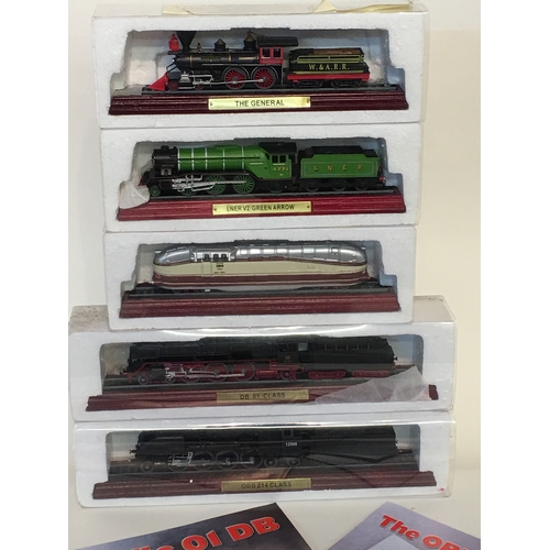 426 - Similar To Previous Lot 5 Atlas Edition Collectors Trains Boxed With Certificates To Include, The Ge... 